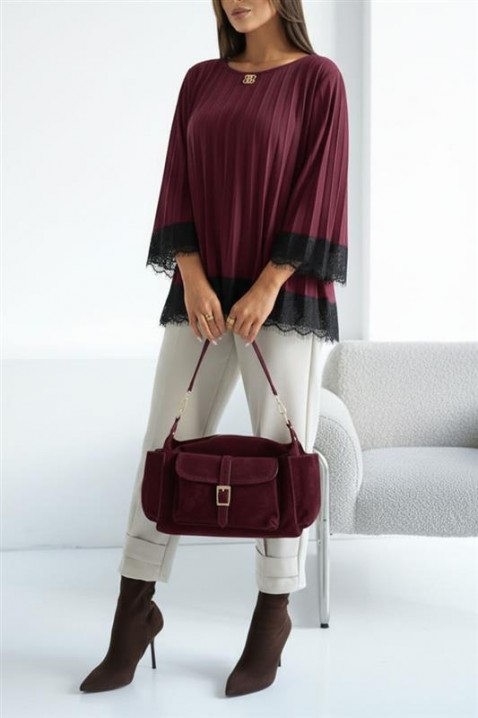 Γυναικεία μπλούζα VLANDENA BORDO, Χρώμα: μπορντό, IVET.EU - Εκπτώσεις έως -80%