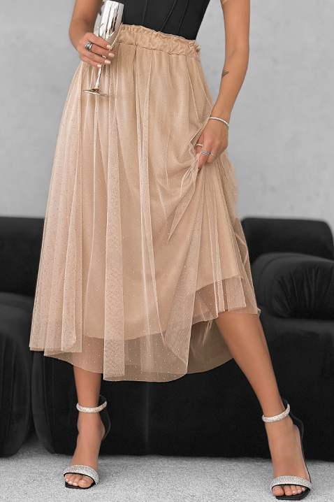 Φούστα BOLGANA, Χρώμα: μπεζ, IVET.EU - Εκπτώσεις έως -80%