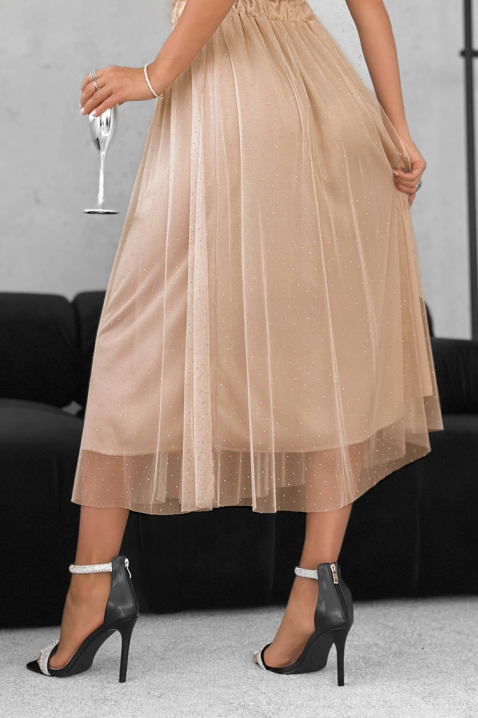 Φούστα BOLGANA, Χρώμα: μπεζ, IVET.EU - Εκπτώσεις έως -80%