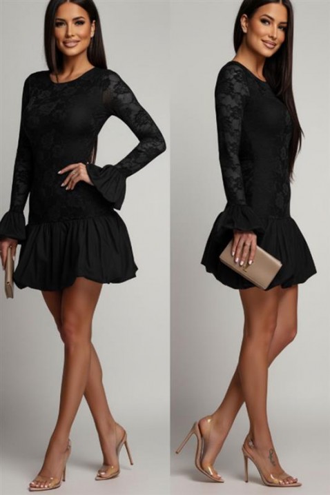 Φόρεμα ELVLINZA BLACK, Χρώμα: μαύρο, IVET.EU - Εκπτώσεις έως -80%