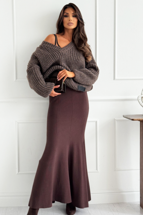 Πουλόβερ SLEVOLDA MOCHA, Χρώμα: μόκα, IVET.EU - Εκπτώσεις έως -80%