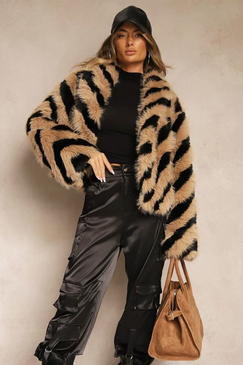 Παλτό TIGRELZA BEIGE, Χρώμα: μπεζ, IVET.EU - Εκπτώσεις έως -80%