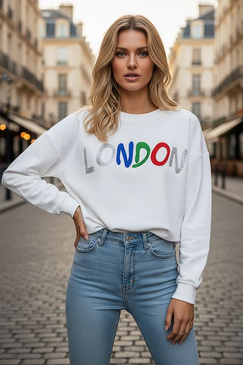 Γυναικεία μπλούζα MANDELIA WHITE, Χρώμα: άσπρο, IVET.EU - Εκπτώσεις έως -80%