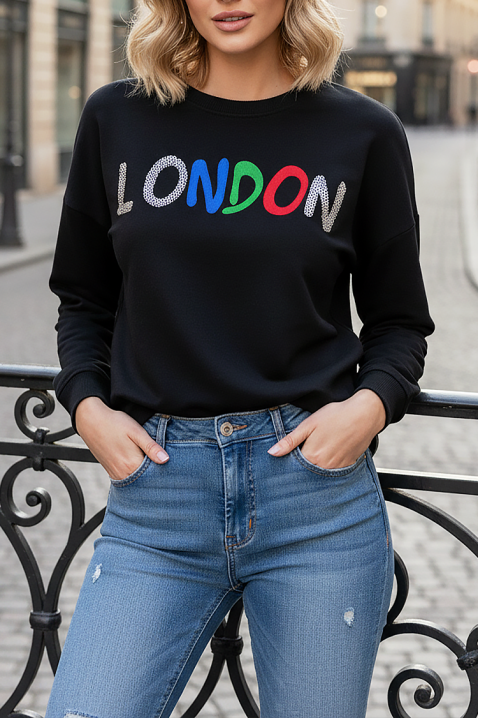 Γυναικεία μπλούζα MANDELIA BLACK, Χρώμα: μαύρο, IVET.EU - Εκπτώσεις έως -80%