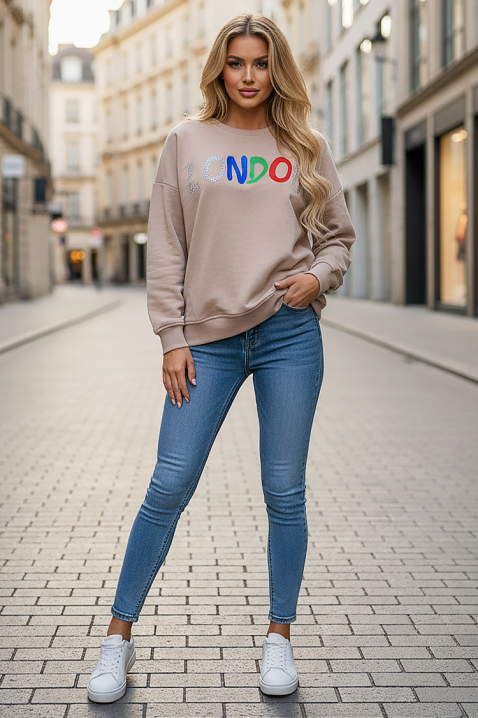 Γυναικεία μπλούζα MANDELIA BEIGE, Χρώμα: μπεζ, IVET.EU - Εκπτώσεις έως -80%