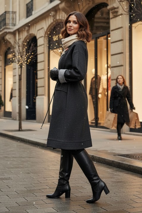 Παλτό SLAVENZA, Χρώμα: γκρι, IVET.EU - Εκπτώσεις έως -80%