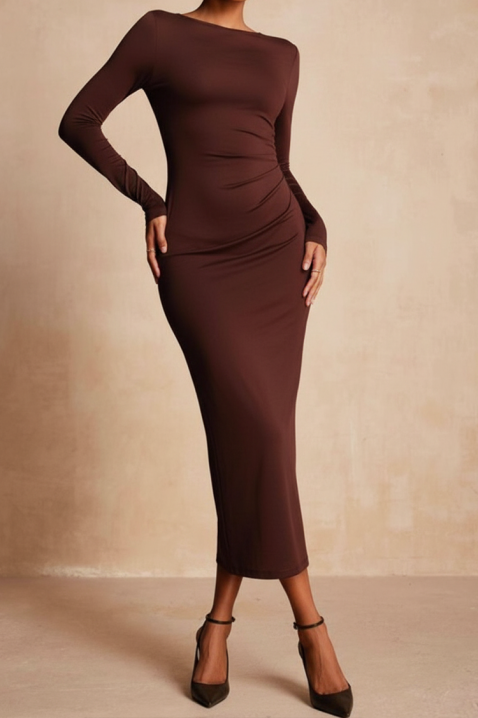 Φόρεμα TOFEILA, Χρώμα: καφέ, IVET.EU - Εκπτώσεις έως -80%