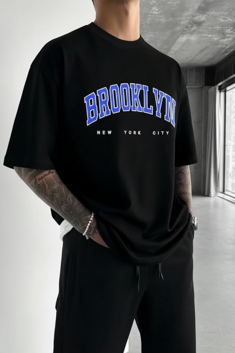 Ανδρικό μπλουζάκι JERELFO, Χρώμα: μαύρο, IVET.EU - Εκπτώσεις έως -80%