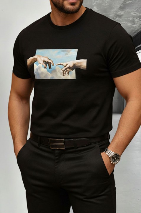 Ανδρικό μπλουζάκι KRITOLFO, Χρώμα: μαύρο, IVET.EU - Εκπτώσεις έως -80%