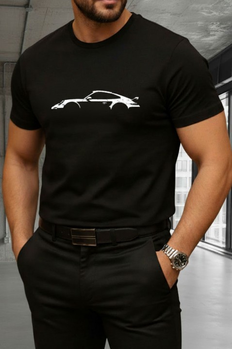 Ανδρικό μπλουζάκι POXOR, Χρώμα: μαύρο, IVET.EU - Εκπτώσεις έως -80%