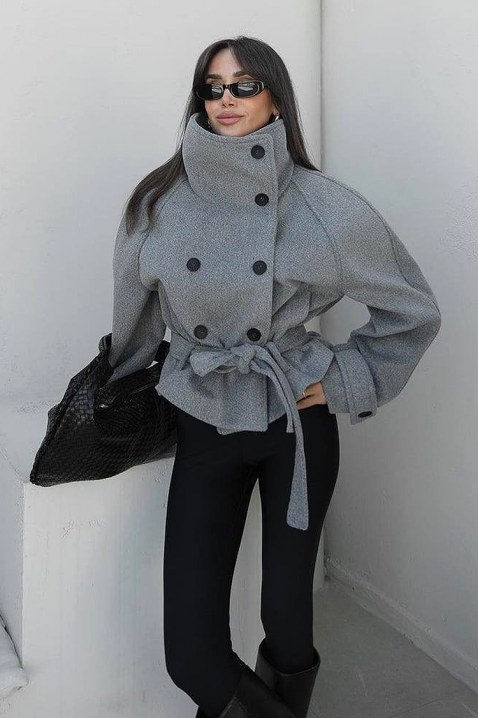 Παλτό GREIONA GREY, Χρώμα: γκρι, IVET.EU - Εκπτώσεις έως -80%