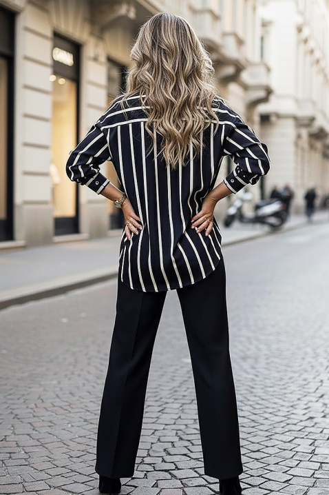 Γυναικείο πουκάμισο ALEZANDA BLACK, Χρώμα: μαύρο, IVET.EU - Εκπτώσεις έως -80%