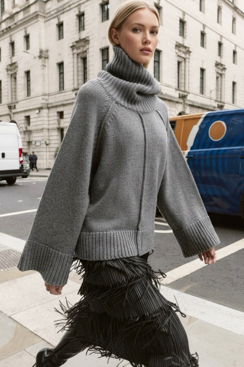 Πουλόβερ MLENVILDA GREY, Χρώμα: γκρι, IVET.EU - Εκπτώσεις έως -80%