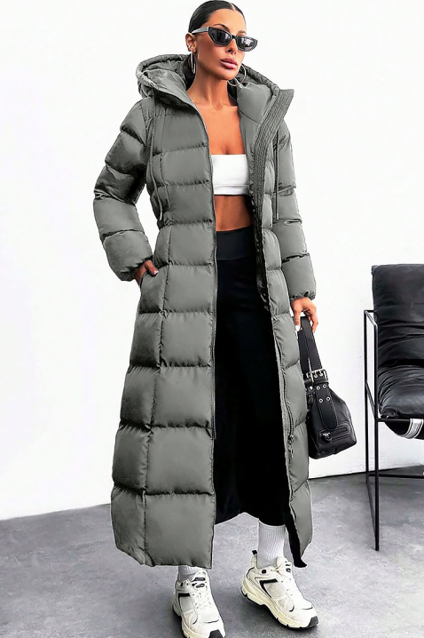 Μπουφάν KLALINZA GREY, Χρώμα: γκρι, IVET.EU - Εκπτώσεις έως -80%