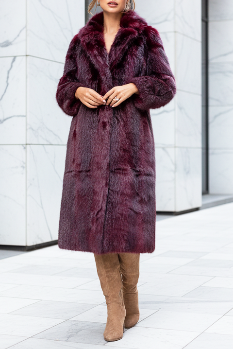 Παλτό BORDINZA, Χρώμα: μπορντό, IVET.EU - Εκπτώσεις έως -80%