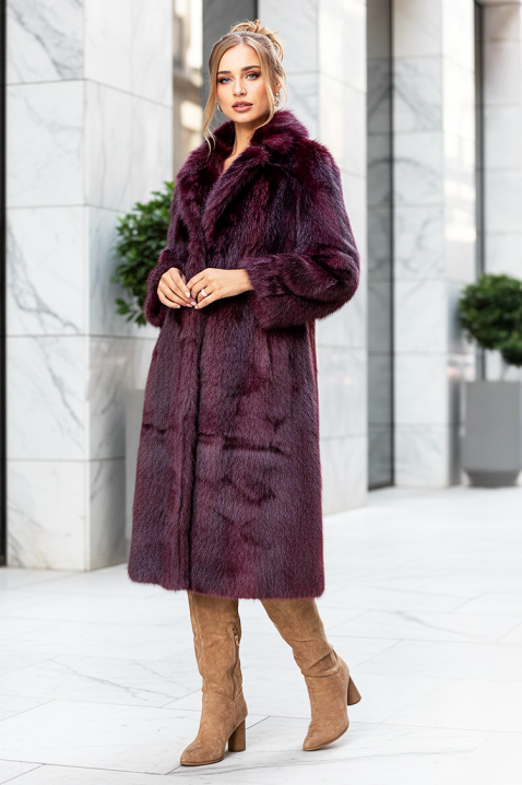 Παλτό BORDINZA, Χρώμα: μπορντό, IVET.EU - Εκπτώσεις έως -80%