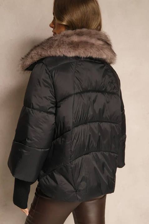 Μπουφάν SIBRINZA BLACK, Χρώμα: μαύρο, IVET.EU - Εκπτώσεις έως -80%