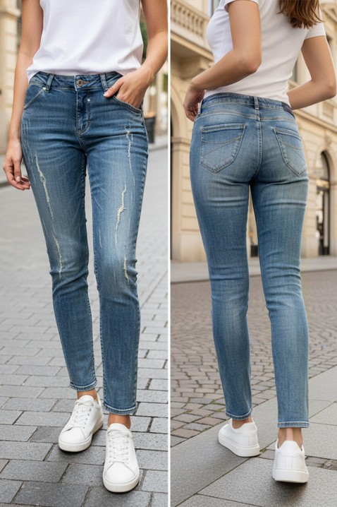 Τζιν MARFANA, Χρώμα: Γαλάζιο, IVET.EU - Εκπτώσεις έως -80%