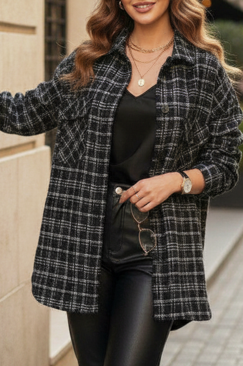 Πουκάμισο PARFONZA BLACK, Χρώμα: μαύρο, IVET.EU - Εκπτώσεις έως -80%