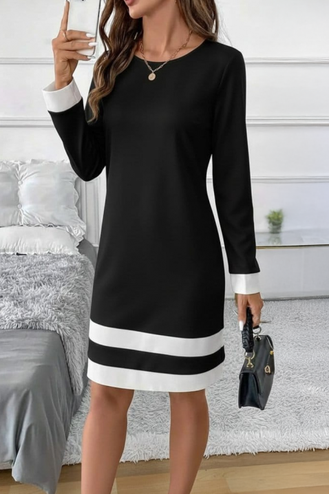 Φόρεμα AMBORATA BLACK, Χρώμα: μαύρο, IVET.EU - Εκπτώσεις έως -80%