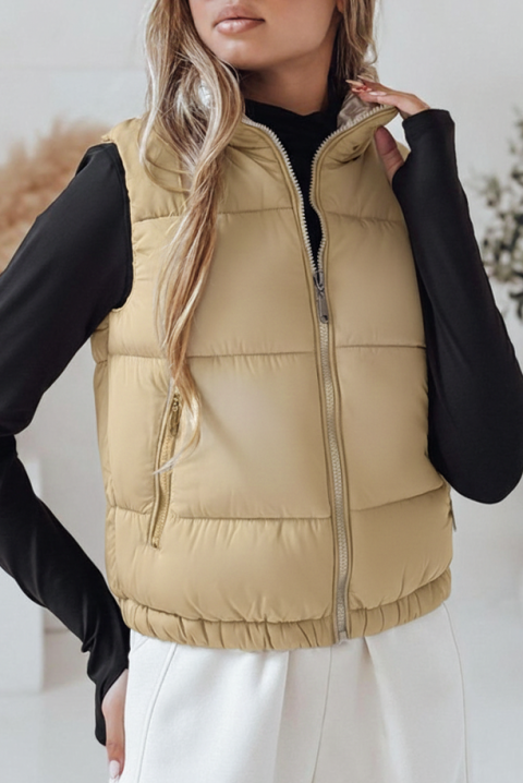 Γιλέκο BRASELDA BEIGE, Χρώμα: μπεζ, IVET.EU - Εκπτώσεις έως -80%