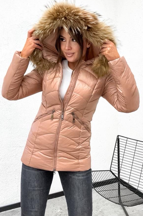 Μπουφάν GLORENZIA PEACH, Χρώμα: ροδακινί, IVET.EU - Εκπτώσεις έως -80%