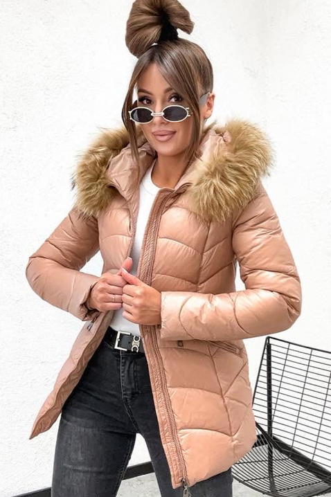 Μπουφάν GLORENZIA PEACH, Χρώμα: ροδακινί, IVET.EU - Εκπτώσεις έως -80%