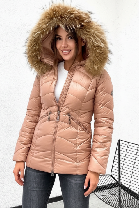 Μπουφάν GLORENZIA PEACH, Χρώμα: ροδακινί, IVET.EU - Εκπτώσεις έως -80%