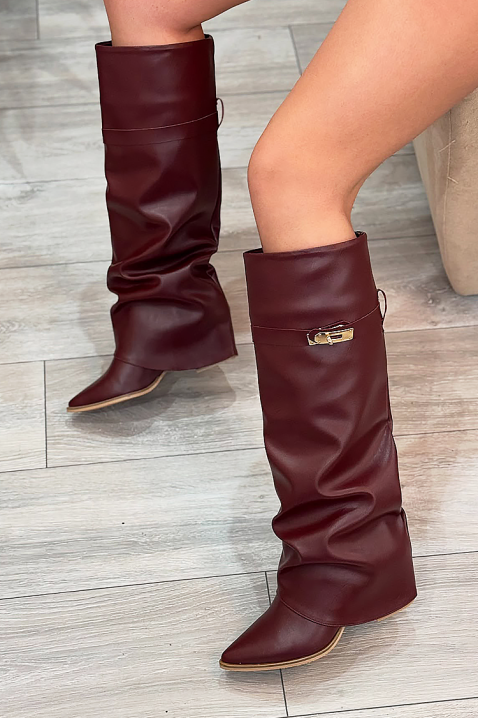 Μπότες GIVENDRA BORDO, Χρώμα: μπορντό, IVET.EU - Εκπτώσεις έως -80%