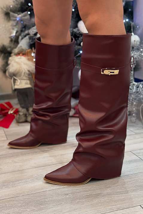 Μπότες GIVENDRA BORDO, Χρώμα: μπορντό, IVET.EU - Εκπτώσεις έως -80%