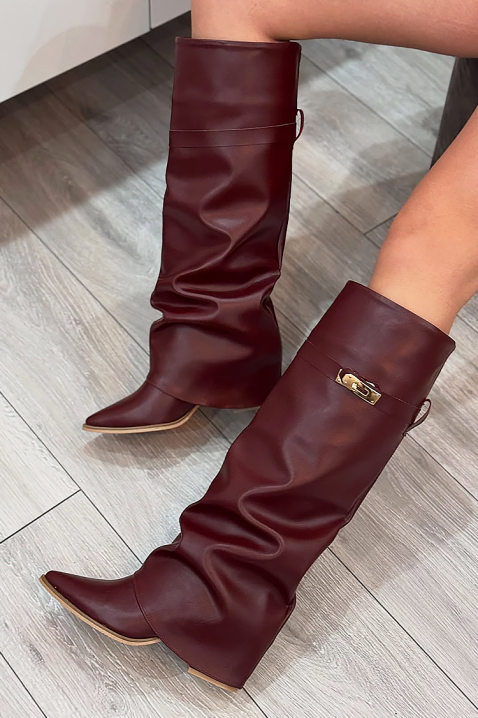 Μπότες GIVENDRA BORDO, Χρώμα: μπορντό, IVET.EU - Εκπτώσεις έως -80%