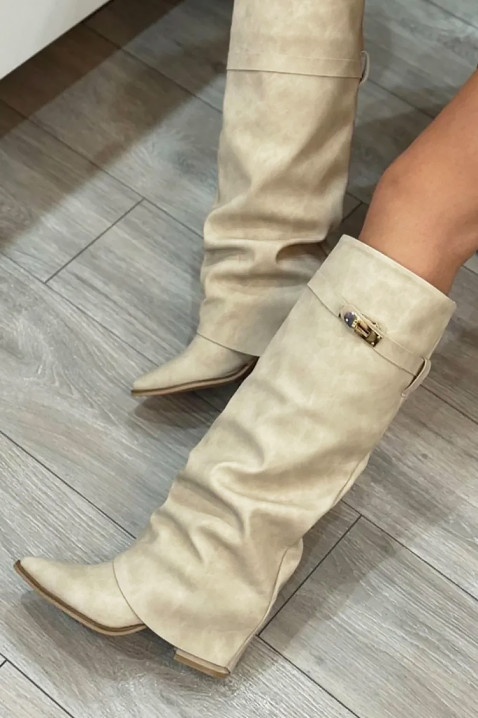 Μπότες GIVENDRA ECRU, Χρώμα: εκρού, IVET.EU - Εκπτώσεις έως -80%