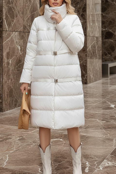 Μπουφάν KALMIRZA, Χρώμα: άσπρο, IVET.EU - Εκπτώσεις έως -80%