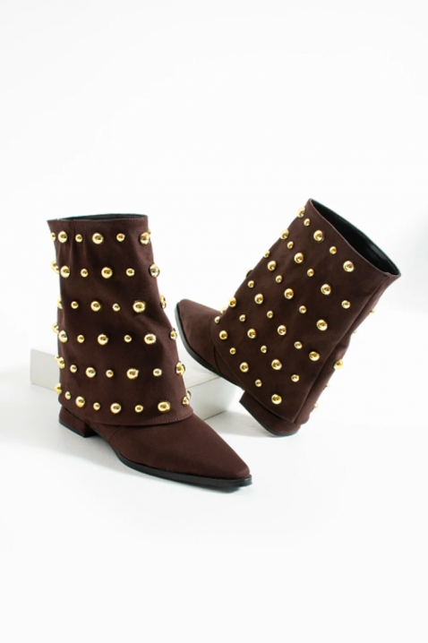 Γυναικεία μποτάκια BENTIHA BROWN, Χρώμα: καφέ, IVET.EU - Εκπτώσεις έως -80%