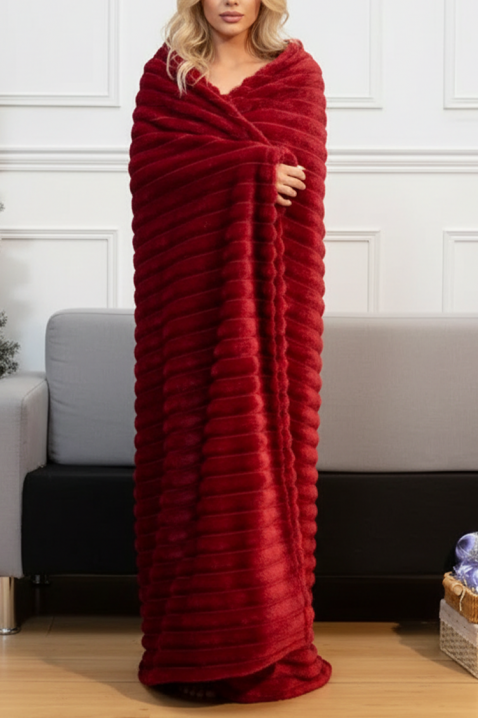 Κουβέρτα DIMFELDA GREY 160x200 cm, Χρώμα: κόκκινο, IVET.EU - Εκπτώσεις έως -80%