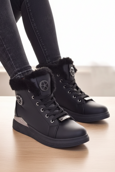 Γυναικεία μποτάκια VEONELZA BLACK, Χρώμα: μαύρο, IVET.EU - Εκπτώσεις έως -80%