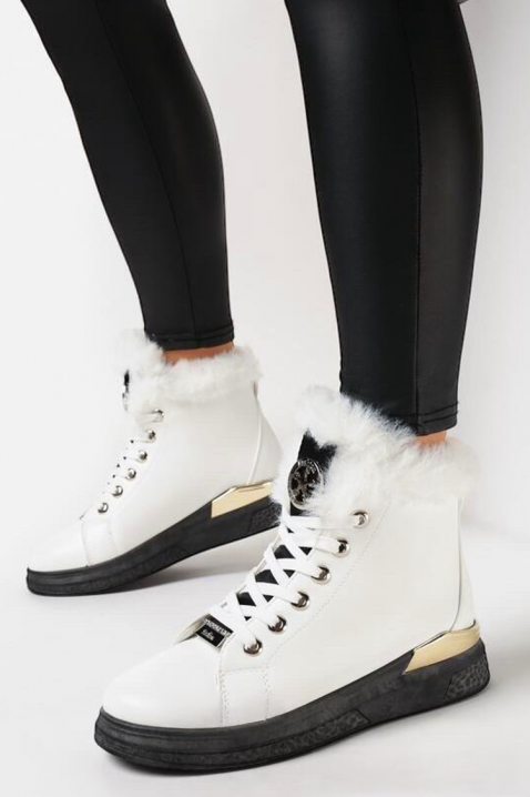 Γυναικεία μποτάκια VEONELZA WHITE, Χρώμα: άσπρο, IVET.EU - Εκπτώσεις έως -80%