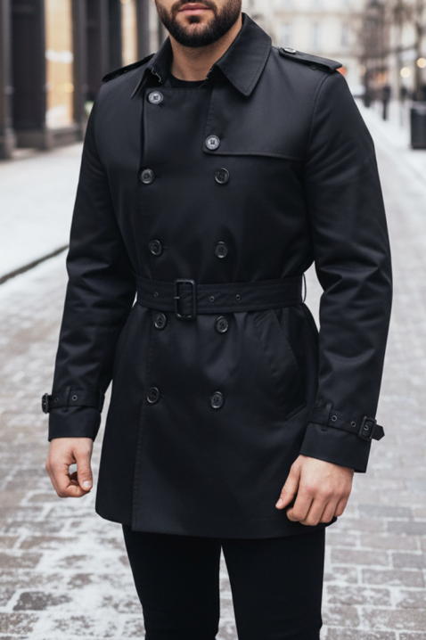 Ανδρική καμπαρντίνα XABELTO, Χρώμα: μαύρο, IVET.EU - Εκπτώσεις έως -80%