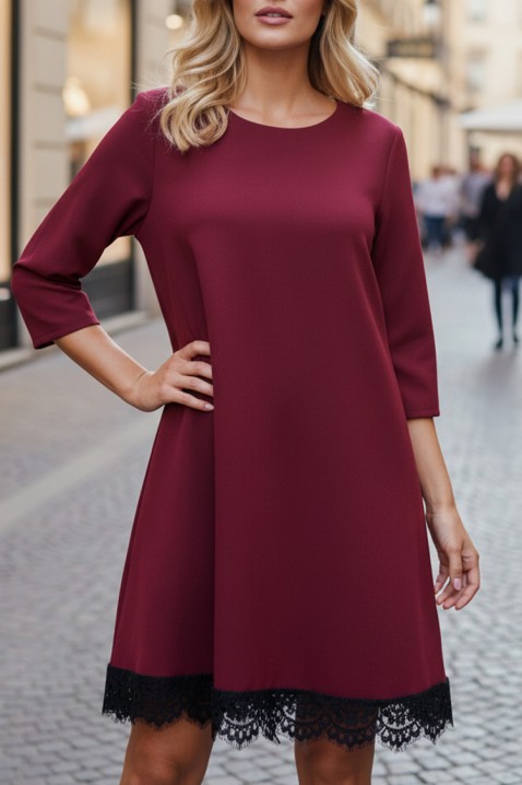 Φόρεμα DEBROLA BORDO, Χρώμα: μπορντό, IVET.EU - Εκπτώσεις έως -80%