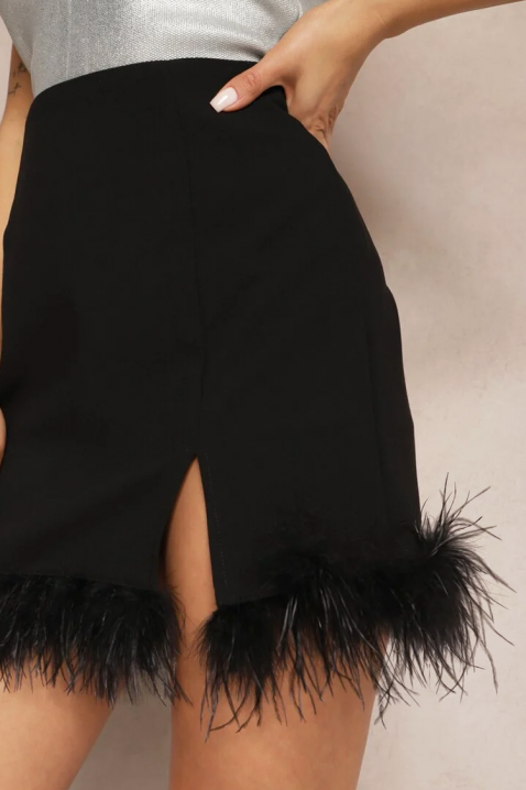 Φούστα PURZELDA BLACK, Χρώμα: μαύρο, IVET.EU - Εκπτώσεις έως -80%