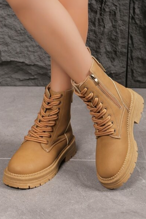 Γυναικεία μποτάκια MONDEGA BROWN, Χρώμα: ανοιχτό καφέ, IVET.EU - Εκπτώσεις έως -80%