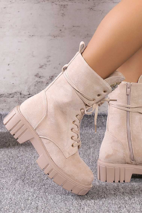 Γυναικεία μποτάκια NIOLMEA BEIGE, Χρώμα: μπεζ, IVET.EU - Εκπτώσεις έως -80%