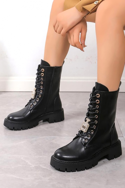 Γυναικεία μποτάκια BIOFEGA, Χρώμα: μαύρο, IVET.EU - Εκπτώσεις έως -80%