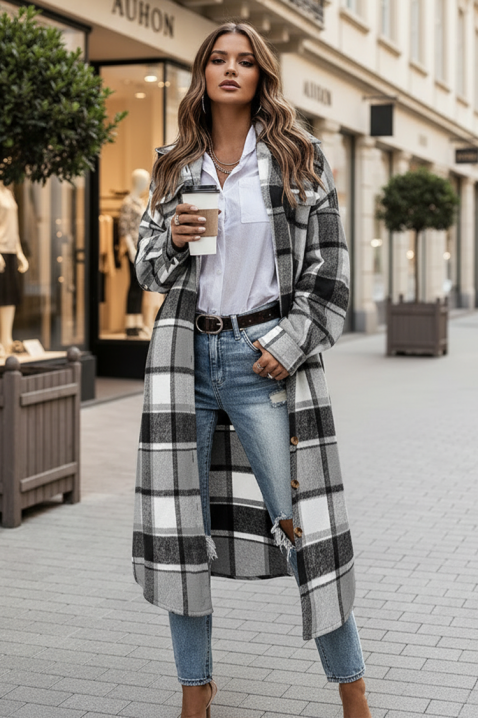 Παλτό RAYENITA GREY, Χρώμα: γκρι, IVET.EU - Εκπτώσεις έως -80%