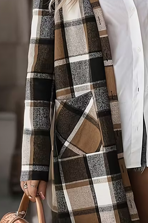 Παλτό RAYENITA BROWN, Χρώμα: καφέ, IVET.EU - Εκπτώσεις έως -80%