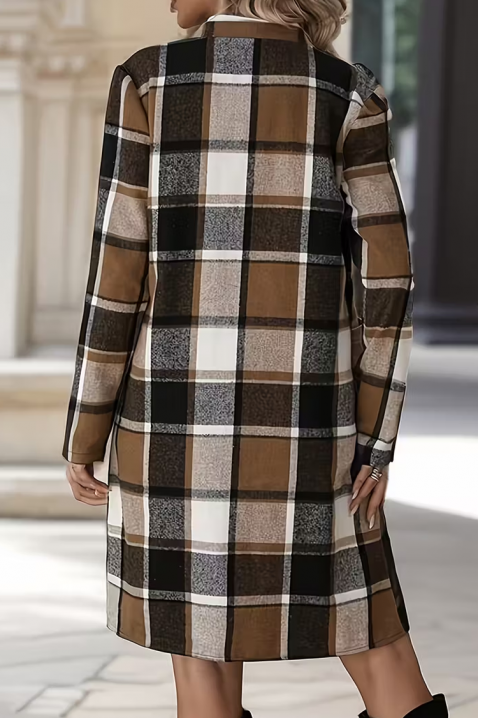 Παλτό RAYENITA BROWN, Χρώμα: καφέ, IVET.EU - Εκπτώσεις έως -80%