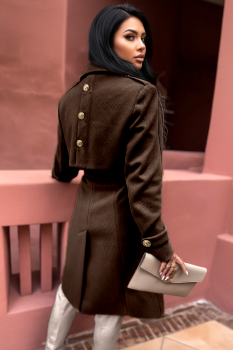 Παλτό MOIFELDA BROWN, Χρώμα: καφέ, IVET.EU - Εκπτώσεις έως -80%