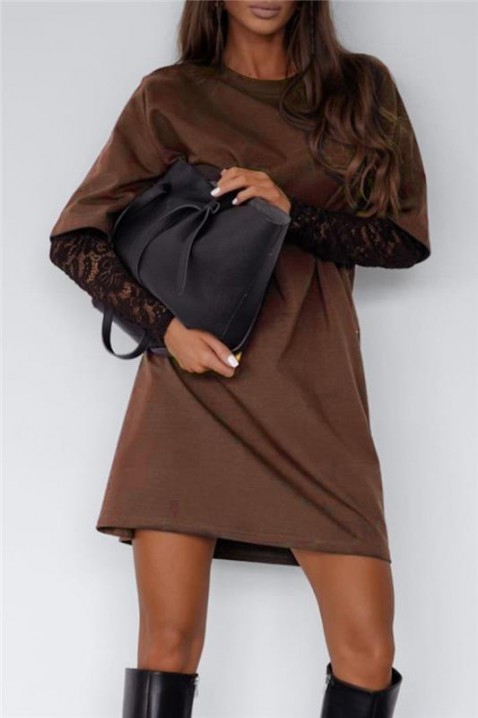 Φόρεμα KERINSA, Χρώμα: καφέ, IVET.EU - Εκπτώσεις έως -80%