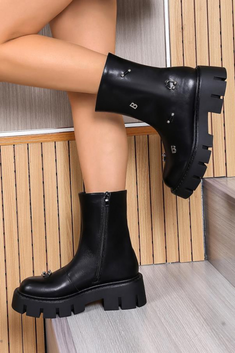 Γυναικεία μποτάκια SORDEFONA, Χρώμα: μαύρο, IVET.EU - Εκπτώσεις έως -80%