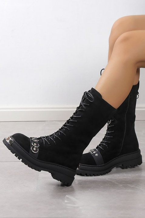 Γυναικεία μποτάκια SERMOLJA BLACK, Χρώμα: μαύρο, IVET.EU - Εκπτώσεις έως -80%